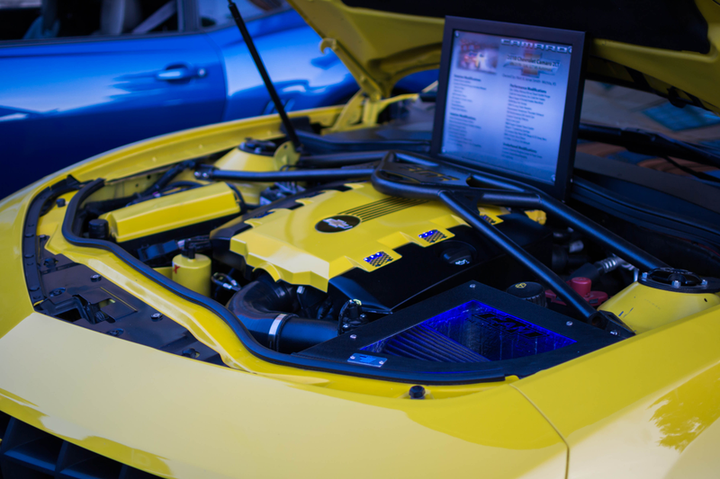 Blue LEDs in the engine bay because #showcar